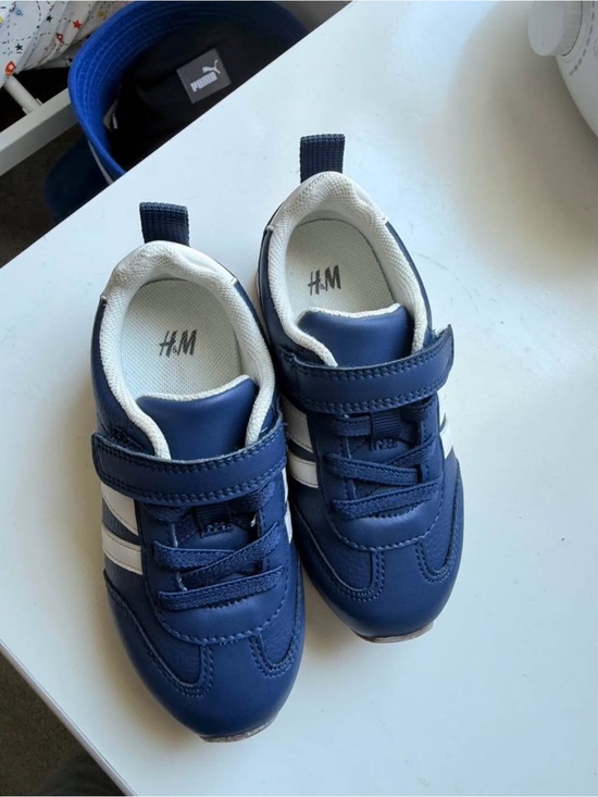 H&M Other - H&M Navy and White Kids Velcro Athletic Sneakers